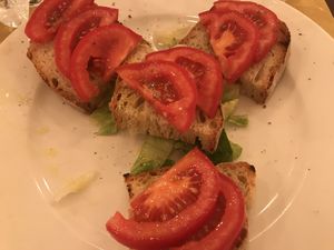 Vegan Bruschetta  at Origano Trevi in Rome