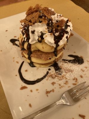 Vegan millefoglie to die for at Origano Trevi in Rome