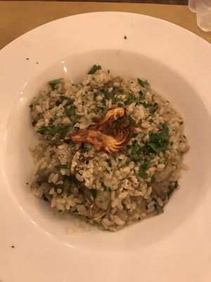 Risotto Vegano ai carciofi at Origano Trevi in Rome