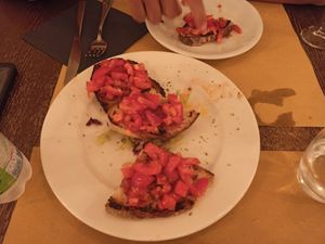 Bruscheta at Origano Trevi in Rome