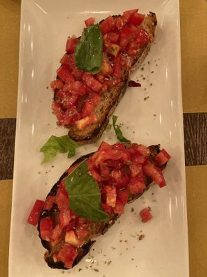 Bruschetta for one person  at Origano Trevi in Rome