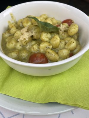 Vegan authentic gnocchi   at Origano Trevi in Rome