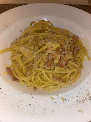 Vegan carbonara   at Origano Trevi in Rome