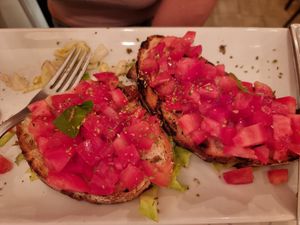Bruchetta at Origano Trevi in Rome