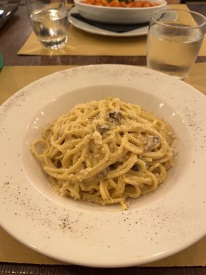 Vegan carbonara   at Origano Trevi in Rome