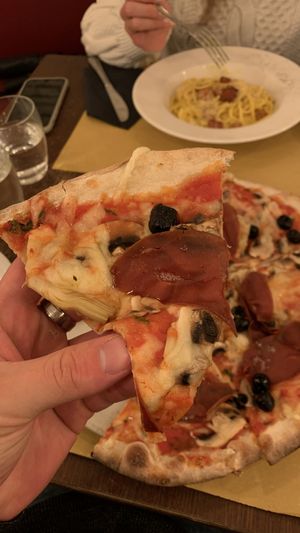 vegan capricciosa  at Origano Trevi in Rome