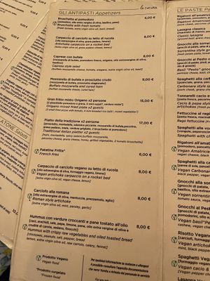 Options   at Origano Trevi in Rome