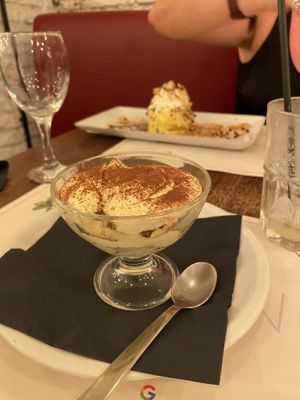 Vegan tiramisu   at Origano Trevi in Rome