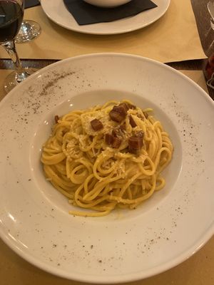 Vegan carbonara   at Origano Trevi in Rome