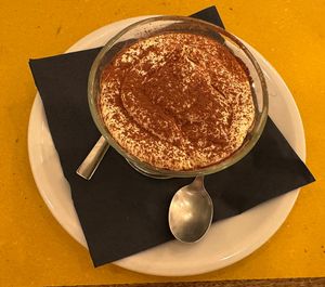 Vegan tiramisu   at Origano Trevi in Rome