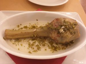 Artichoke Rome-style at Origano Trevi in Rome