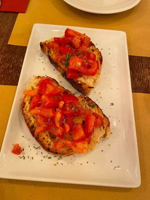 Bruschetta at Origano Trevi in Rome