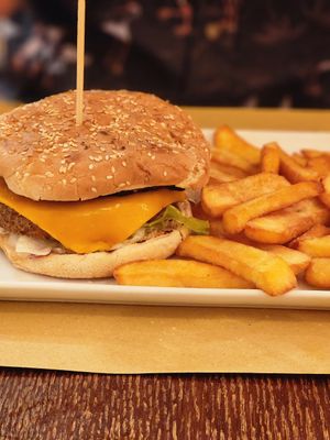 Lentil burger at Origano Trevi in Rome