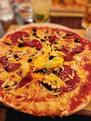 Capricossa pizza at Origano Trevi in Rome