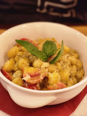 Pesto Gnocchi at Origano Trevi in Rome