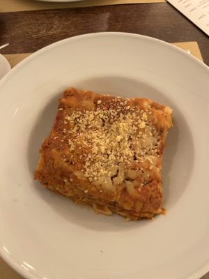 vegan lasagna   at Origano Trevi in Rome