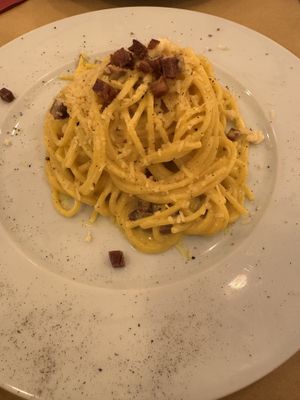 Carbonara day 2  at Origano Trevi in Rome