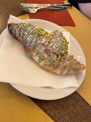 Cornetto pistachio  at Origano Trevi in Rome