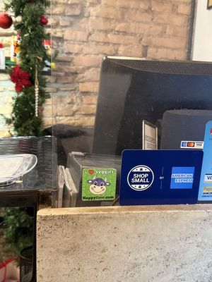 Happy cow sticker  at Origano Trevi in Rome