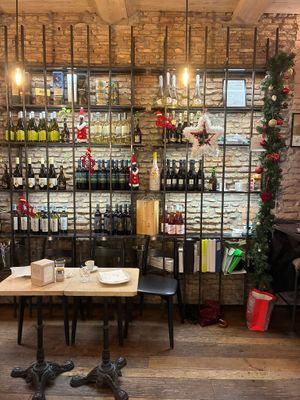 Wine section  at Origano Trevi in Rome