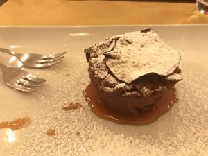 Vegan spiced apple spelt cake at Origano Trevi in Rome