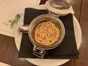 Vegan mousse at Origano Trevi in Rome
