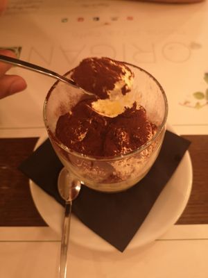 Tiramisu at Origano Trevi in Rome