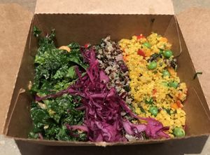 Selections from the salad bar  at Jungle Cafe in Brooklyn