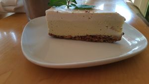 coconut cream pie, its soooo good I just want to inhale it at Jungle Cafe in Brooklyn