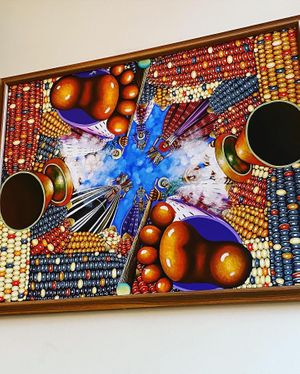 Mesmerizing painting I could stare at for hours  at Jungle Cafe in Brooklyn