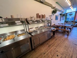 Vegan buffet  at Jungle Cafe in Brooklyn