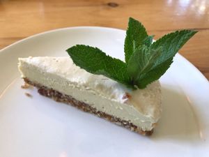 raw key lime pie at Jungle Cafe in Brooklyn