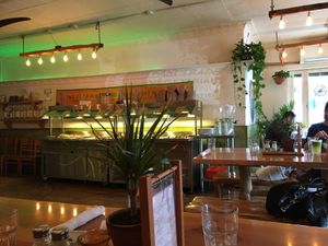 Casual intimate environment  at Jungle Cafe in Brooklyn