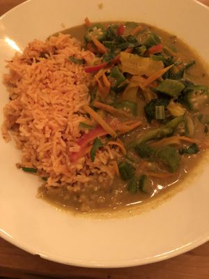 Coconut curry at Jungle Cafe in Brooklyn