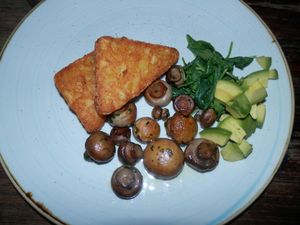 Hash browns, mushrooms, spinach and avocado at Lounges - Argo Lounge in Peterborough