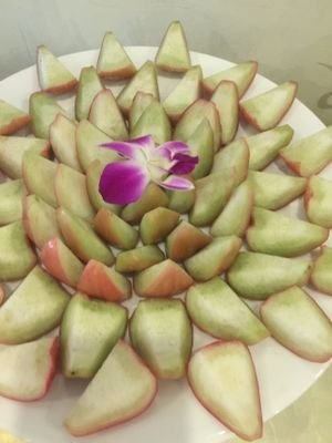 Wonderful dessert decoration. at Phuong Mai Vegetarian Restaurant in Ho Chi Minh City