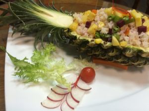 Pineapple Fried Rice at Phuong Mai Vegetarian Restaurant in Ho Chi Minh City