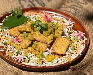 Salt-tossed tempeh.. at Phuong Mai Vegetarian Restaurant in Ho Chi Minh City