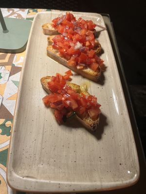 bruschetta  at Licchio's Bar in Taormina