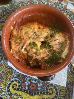 Vegan lasagne   at Licchio's Bar in Taormina