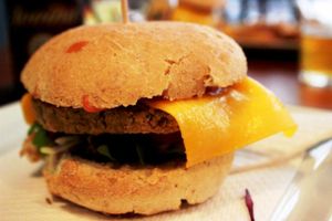 punk burger at Black Mamba Burgers and Records in Porto