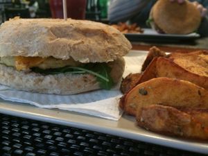 Vegan Burger at Black Mamba Burgers and Records in Porto