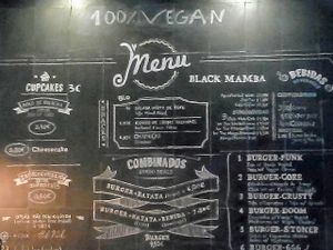 menù at Black Mamba Burgers and Records in Porto