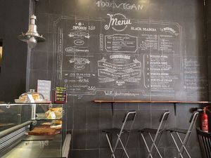 100% vegan - menu at Black Mamba Burgers and Records in Porto