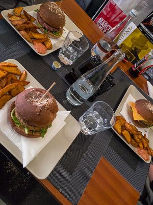 burgers at Black Mamba Burgers and Records in Porto