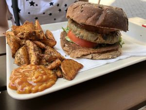 Doom burger at Black Mamba Burgers and Records in Porto