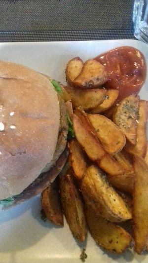 Burguer at Black Mamba Burgers and Records in Porto