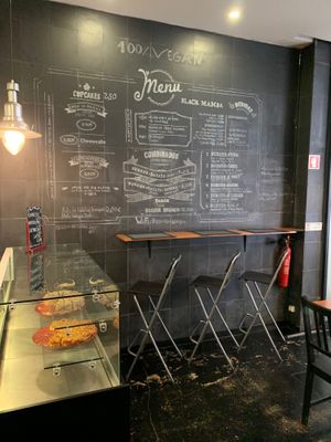 The menu at Black Mamba Burgers and Records in Porto