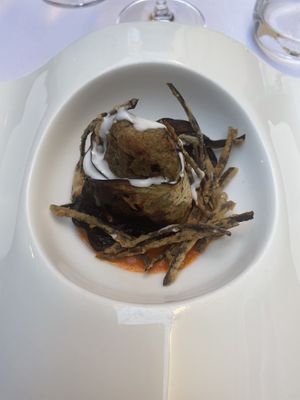 Sformatino di melanzane  at Ristorante Da Mario alla Fava in Venice