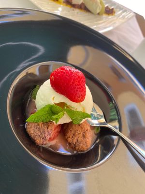 “Strawberry Soup” at Ristorante Da Mario alla Fava in Venice